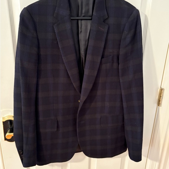 Paul Smith Dark Blue Checkered Blazer - Picture 1 of 4